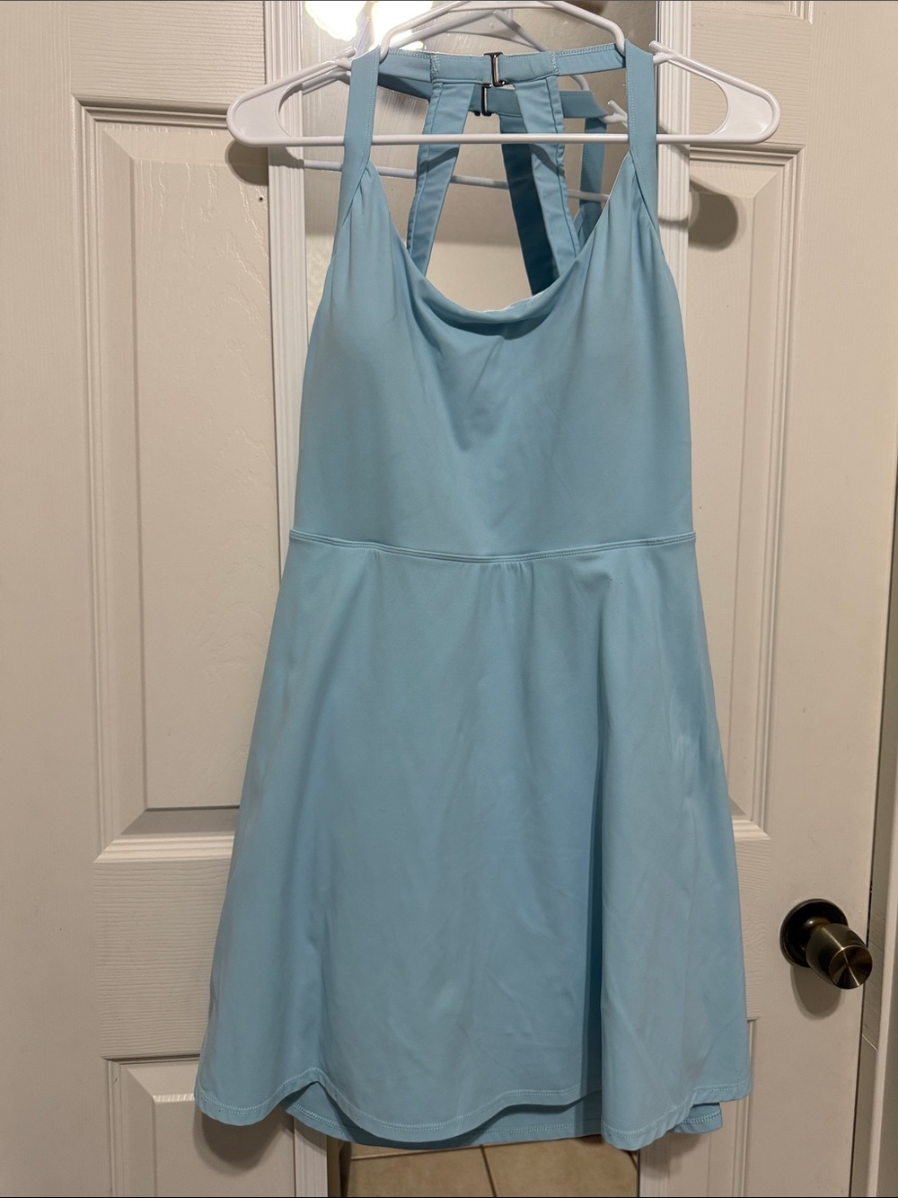 HALARA Light Blue Racerback Romper Dress
